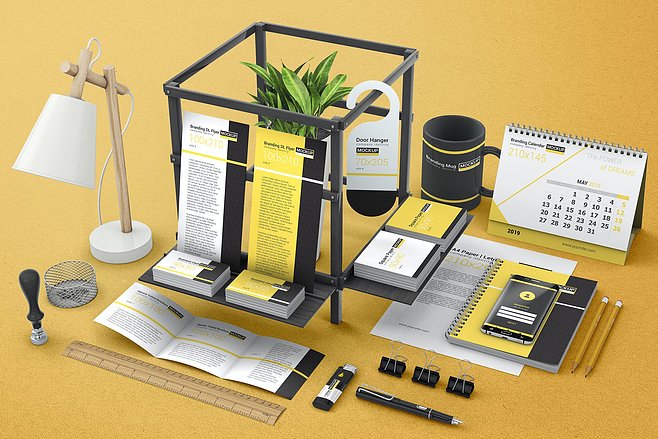 品牌VI設(shè)計(jì)辦公用品樣機(jī)模板 Brand.